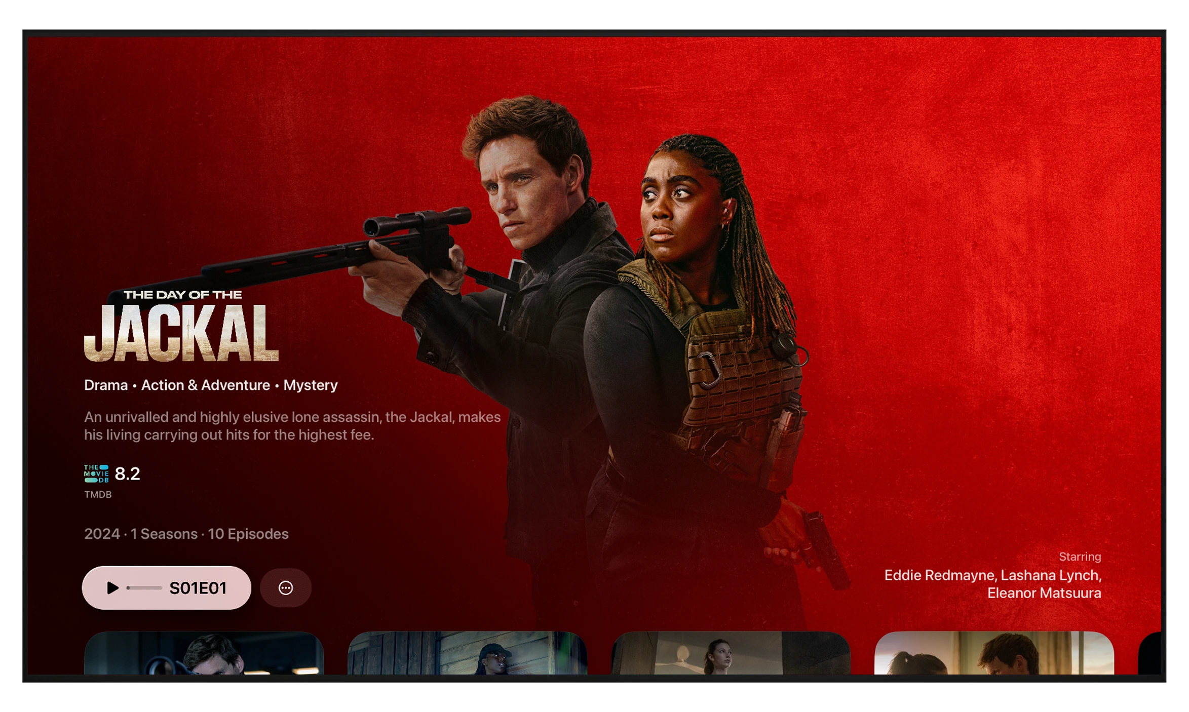 The Day of the Jackal detail page with episode progress
